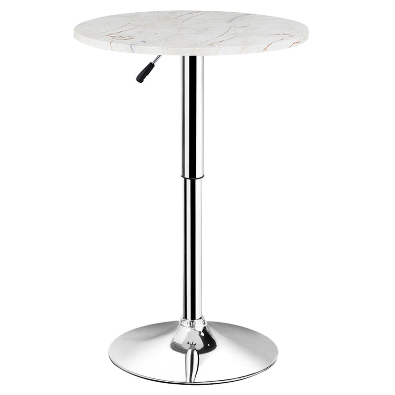 Round Pub Table Height Adjustable, 360 Swivel Cocktail Pub Table