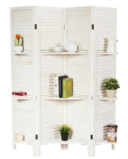 Giantex 4 Panel 5.6 Ft Tall Wood Room Divider