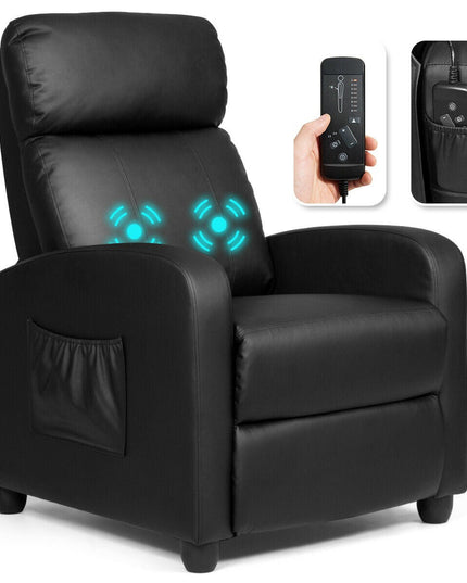 Giantex Recliner Chair for Living Room, Recliner Sofa Wingback Chair w/Massage Function