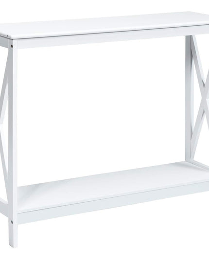 Giantex Console Table 2-Tier with Storage Shelf,X-Design Bookshelf