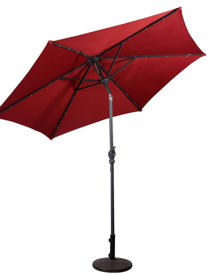9ft Market Patio Umbrella w/Solar Lights - Giantexus