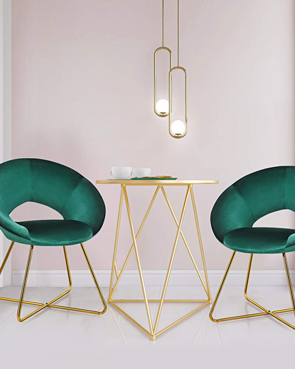 Modern Velvet Accent Chair, Comfy Cute Upholstered Vanity Desk Chair