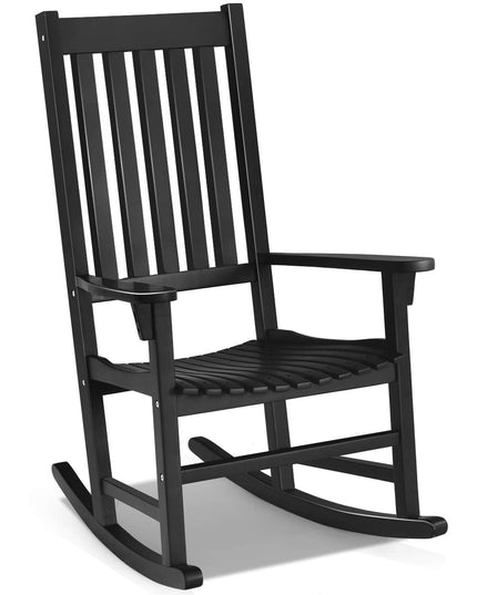 Giantex Rocking Chair Acacia Wood Frame Outdoor& Indoor
