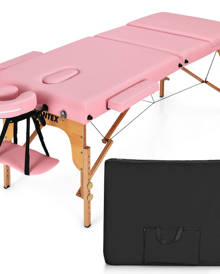 Giantex 84inch Folding Massage Table Spa Bed, 3 Folding Mode
