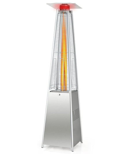 Giantex Outdoor Propane Patio Heaters, 42,000 BTU Pyramid Style Gas Porch and Deck Heater w/Dancing Flame