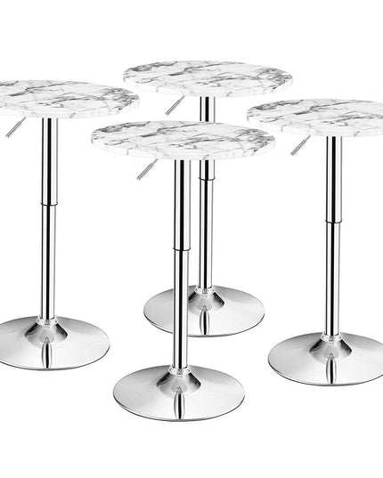 Giantex Round Pub Table Height Adjustable, 360 Degree Swivel Cocktail Pub Table, Office Bar Table
