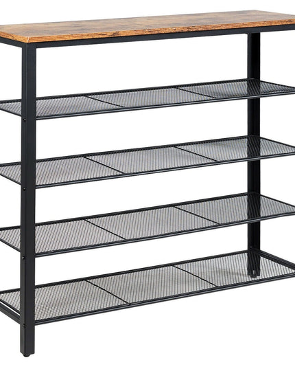 5-Tier Shoe Rack, Industrial Metal Shoe Storage Organizer - Giantexus