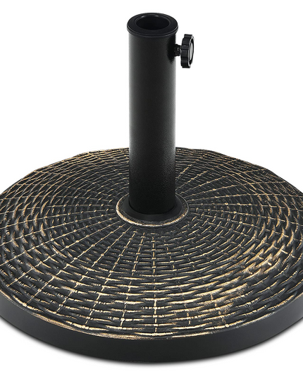 Giantex Round Patio Umbrella Base for 1.5" or 1.9" Diameter Pole, 27 lbs Heavy-Duty Resin Outdoor Umbrella Stand