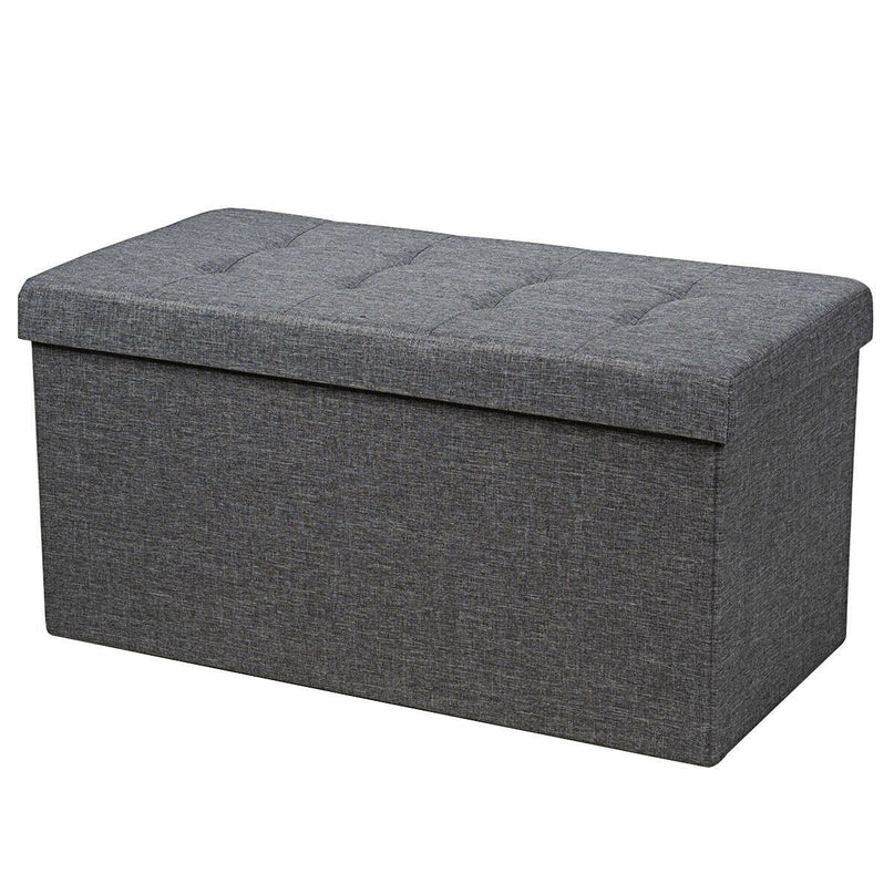 Storage Ottoman Footrest 31.5 Inch Fold-able Toy Organizers
