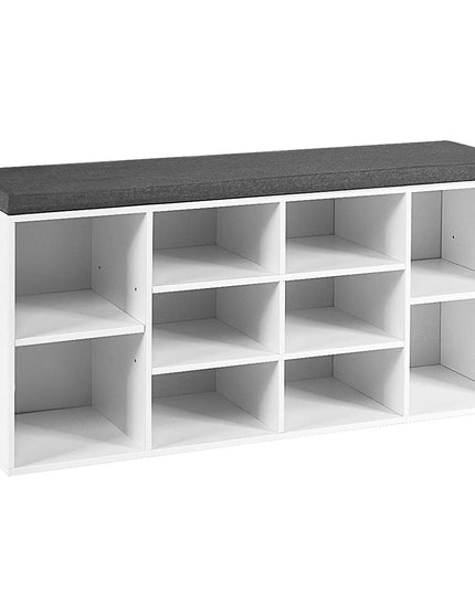 Giantex Shoe Storage Bench with Cushion, Entryway Shoe Rack Bench