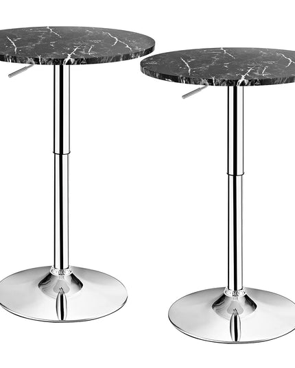 Giantex Round Pub Table Height Adjustable, 360 Degree Swivel Cocktail Pub Table, Office Bar Table