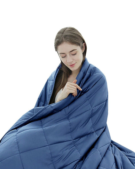 Cooling Weighted Blanket, Luxury Cooling Silk Sewed in Cotton, 41"x60" | 7lbs/10lbs