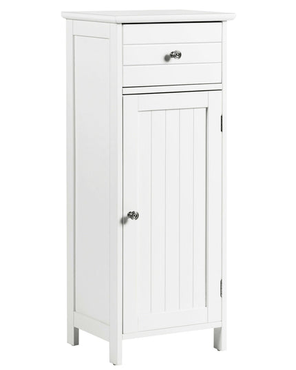 Bathroom Floor Storage Cabinet with Adjustable Shelf & Large Drawer