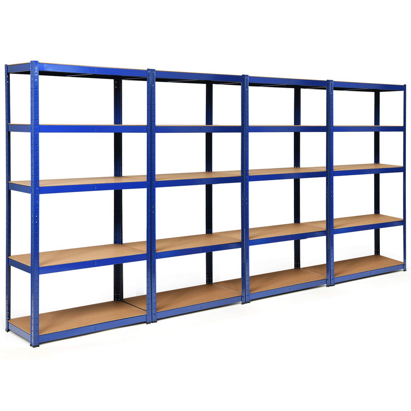 Giantex Shelving Rack Storage Shelf Steel Garage Utility Rack 5-Shelf Adjustable Shelves