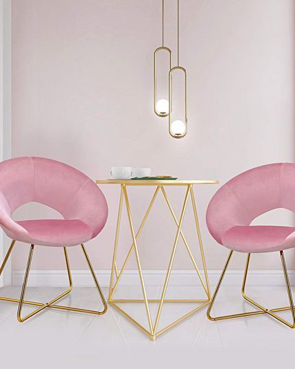 Modern Velvet Accent Chair, Comfy Cute Upholstered Vanity Desk Chair