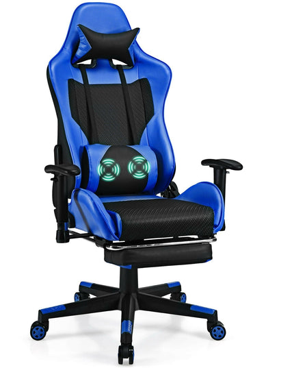 Massage Gaming Chair, Adjustable High Back with Health Massager Lumbar Support