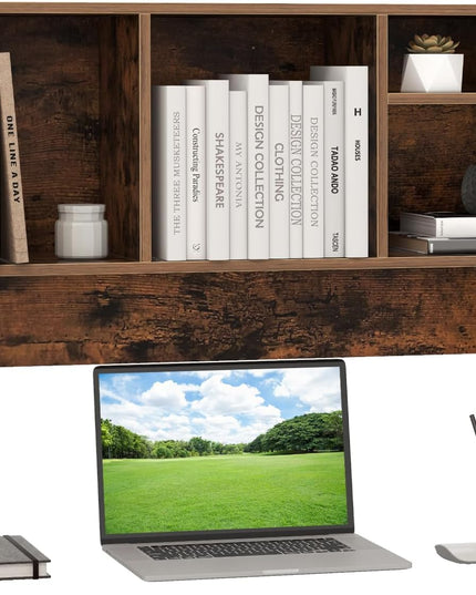 Giantex Desktop Bookshelf, Countertop Storage Hutch with 4 Shelves for Computer Desk, Dressing Tabletop Display Rack