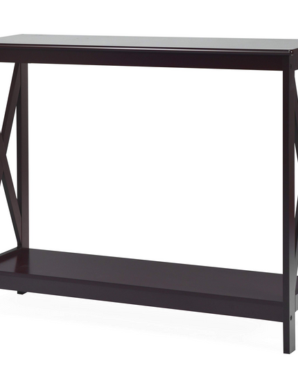 Giantex Console Table 2-Tier with Storage Shelf,X-Design Bookshelf