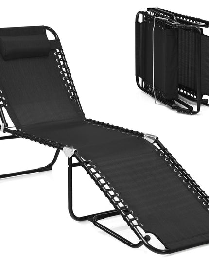 Giantex Outdoor Chaise Lounge Adjustable Sunbathing Seat