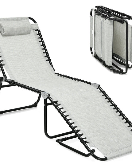 Giantex Outdoor Chaise Lounge Adjustable Sunbathing Seat
