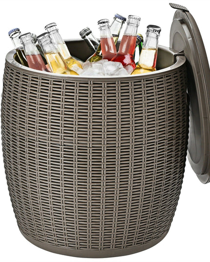 Giantex 12 Gallon Ice Cooler, Wicker Round Ice Chest