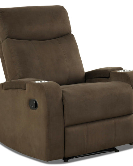 Recliner Chair with Cup Holders, Fabric Reclining Chair Manual Recliner Chair