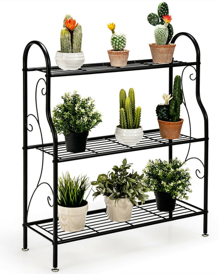 Wood Plant Stand, Multi Tier Flower Pot Holder Display Shelf