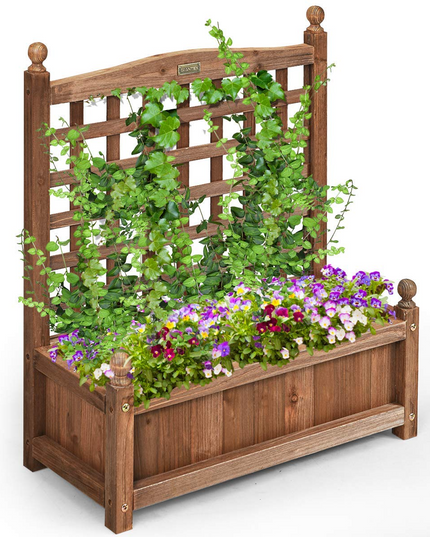 Wood Free Standing Plant Raised Bed
