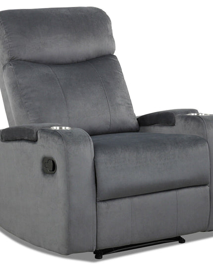 Recliner Chair with Cup Holders, Fabric Reclining Chair Manual Recliner Chair