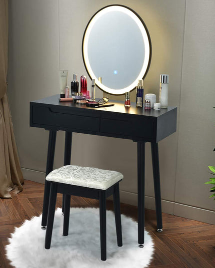 CHARMAID Vanity Set with Lighted Mirror - Giantexus