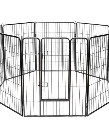 Giantex 8 Panel Pet Playpen with Door, Foldable Dog Exercise Pen (40")