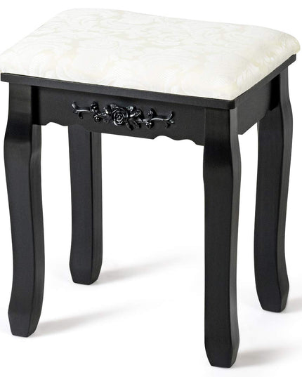 Giantex Vanity Stool Makeup Bench Dressing Stools Retro Wave Foot Floor Pad