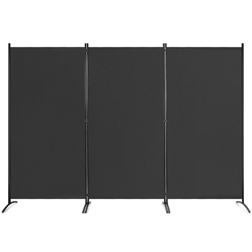 Giantex 6 Ft 3 Panel Room Divider, Folding Portable Privacy Screen w/ Durable Hinges Steel Base