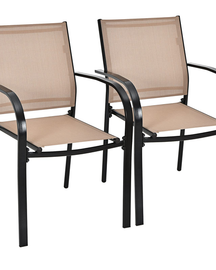 Comfortable 2 Pack Bistro Chairs for Porch Garden Backyard Poolside