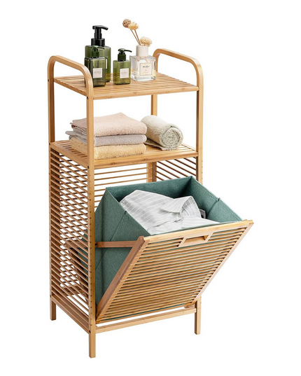 Bamboo Freestanding Clothes Basket - Giantexus