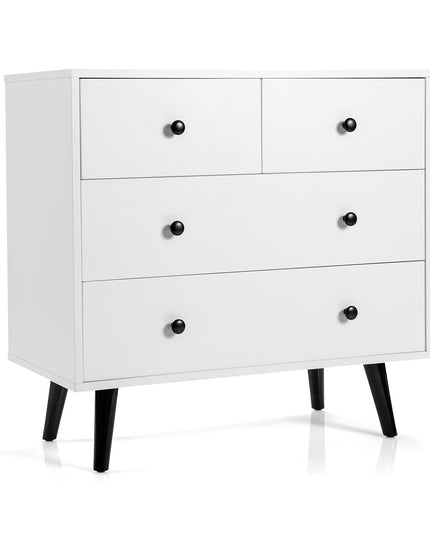 Giantex 4 Drawer Chest Dresser w/Spacious Drawers & Metal Handles