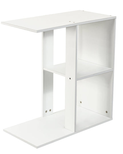 Giantex End Table C Shaped Side Table with Storage Shelf Snack Table TV Tray for Coach