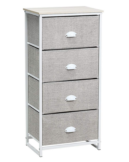 Giantex Dresser Storage Tower Nightstand W/Fabric Drawers