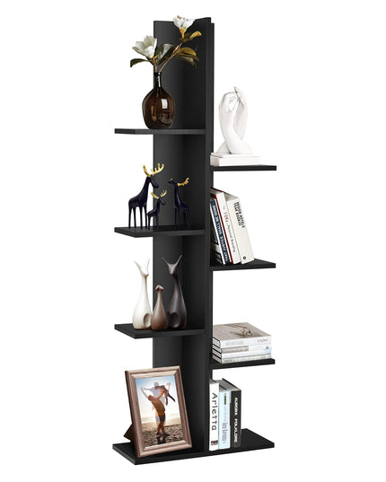 Giantex Wood Bookshelf, 7-Tier Tall Freestanding Tree Bookshelf with Anti-toppling