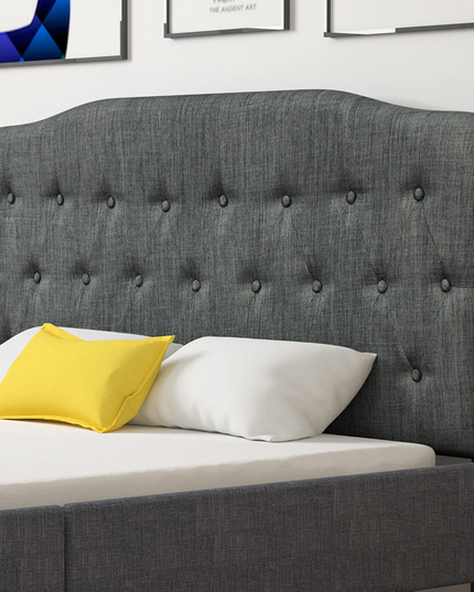 Giantex Upholstered Headboard, Button Tufted Headboard, Queen Size