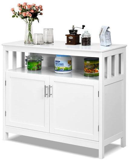 Giantex Kitchen Buffet Sideboard, Wooden Storage Server Cupboard Cabinet