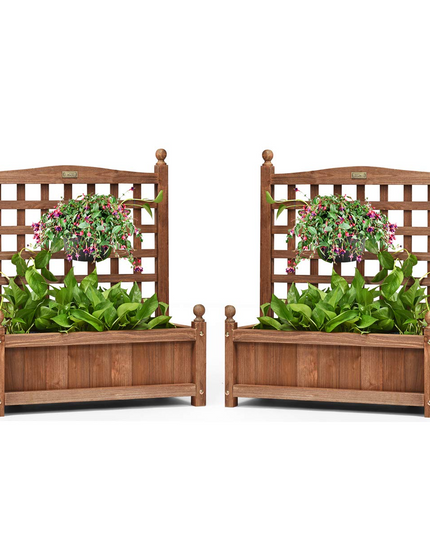 Wood Free Standing Plant Raised Bed