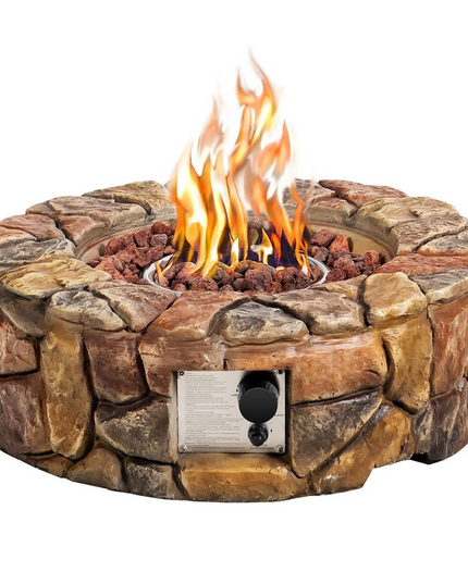 Gas Fire Pit, 28 Inch 40,000 BTU Propane Fire Pit Outdoor