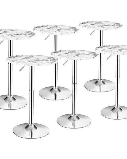 Giantex Round Pub Table Height Adjustable, 360 Degree Swivel Cocktail Pub Table, Office Bar Table