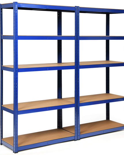 Giantex Shelving Rack Storage Shelf Steel Garage Utility Rack 5-Shelf Adjustable Shelves
