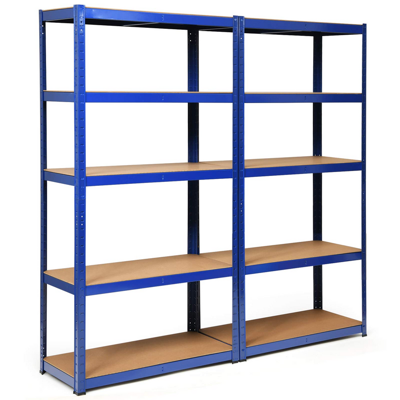 Giantex Shelving Rack Storage Shelf Steel Garage Utility Rack 5-Shelf Adjustable Shelves