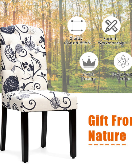 Giantex Parsons Chairs, Uphostered Kitchen Dining Chairs w/Wood Legs