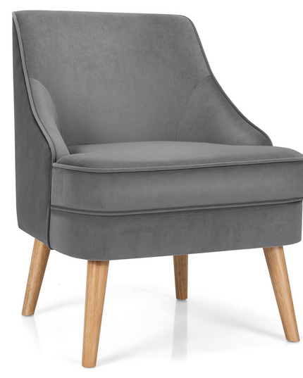 Giantex Mid Century Single Sofa Chair w/Rubber Wood Legs