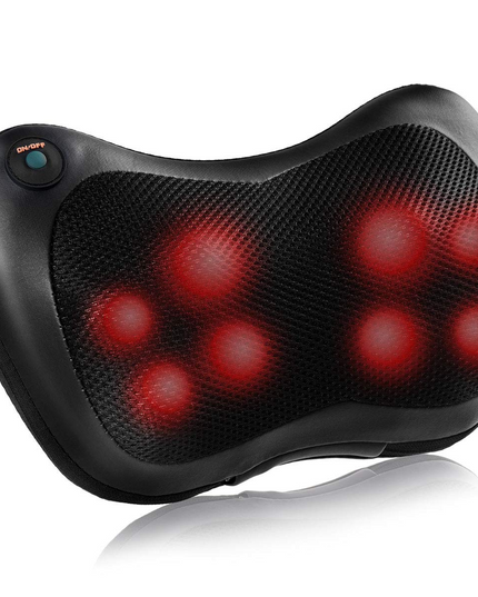Giantex Shiatsu Back Neck Massager with Heat, Kneading Massage Pillow for Muscle Pain Relief