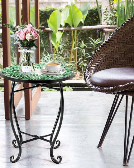 Outdoor Side Table, Mosaic Patio Table